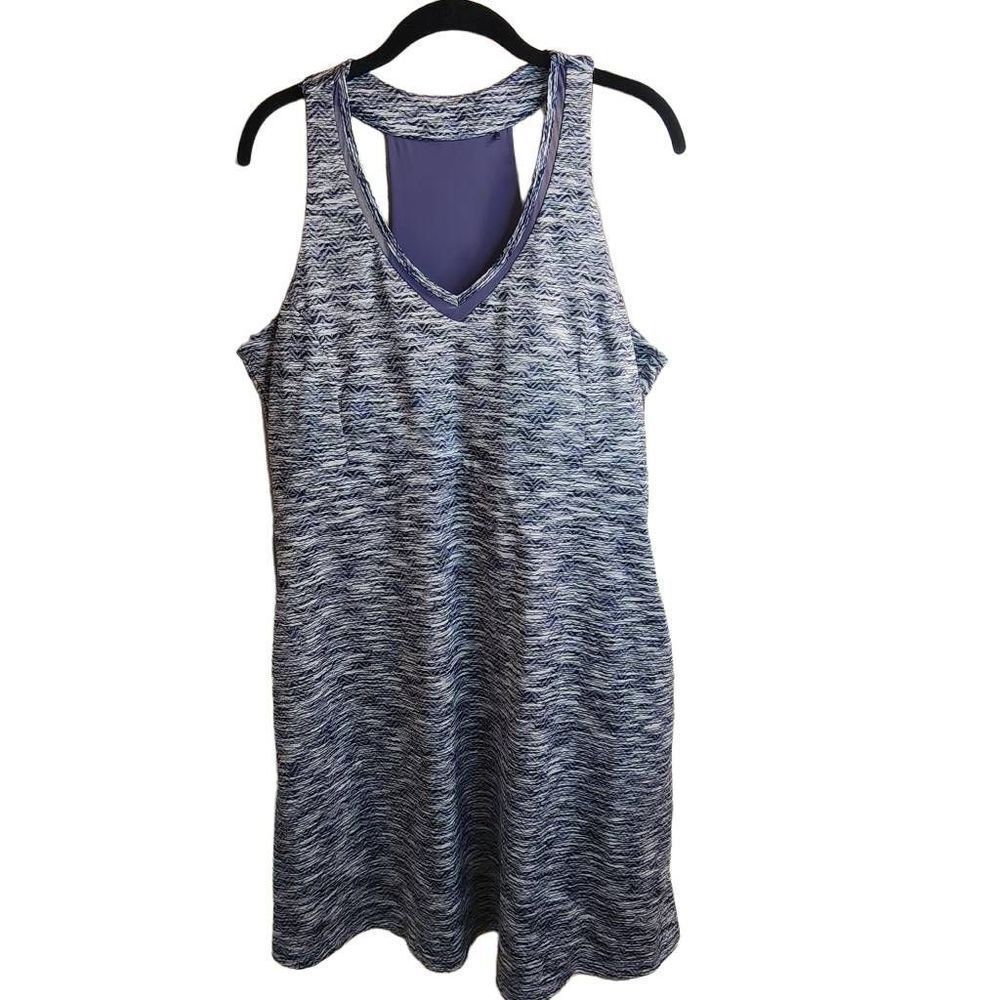 MPG Heathered Gray Purple Athletic Dress With Pockets Size XL